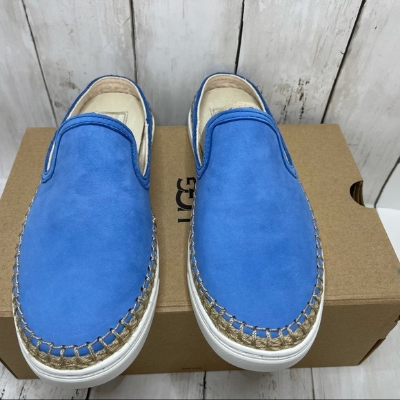 UGG Caleel Blue Nubuck Espadrille Sneaker Size 7 - Picture 4 of 13